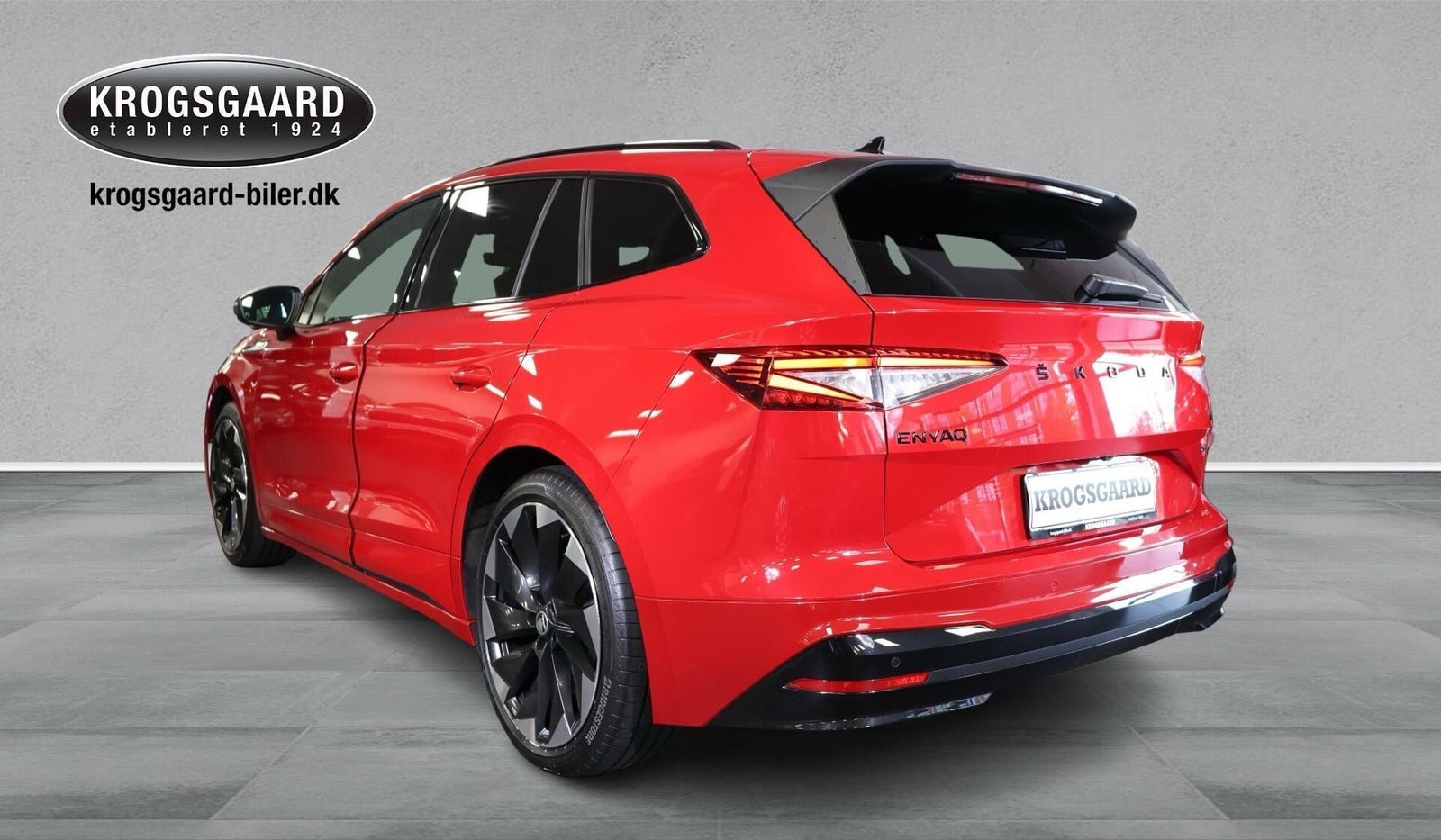 Rød Skoda Enyaq fra 2022