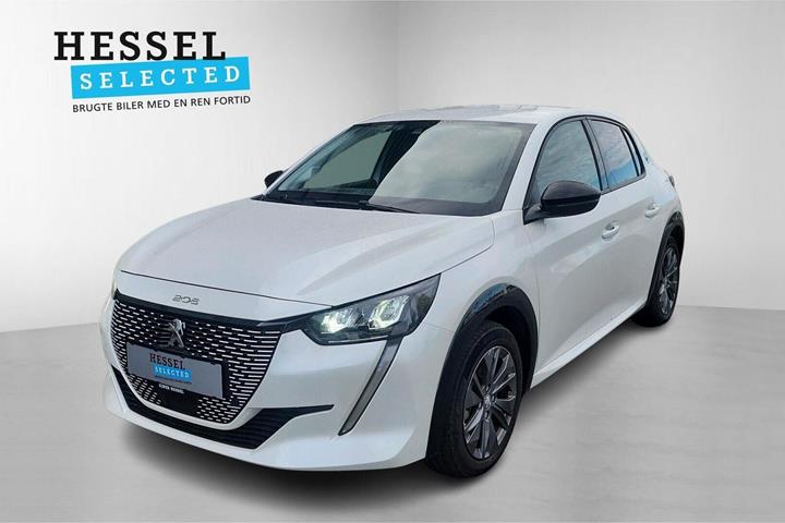 Hvid Peugeot e-208 fra 2023