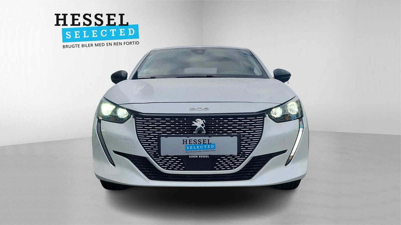 Hvid Peugeot e-208 fra 2023