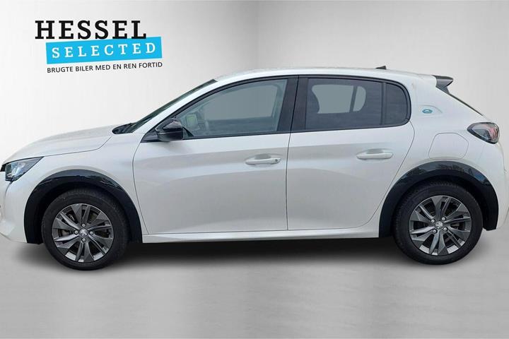 Hvid Peugeot e-208 fra 2023