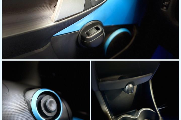 Blå Toyota Aygo fra 2013