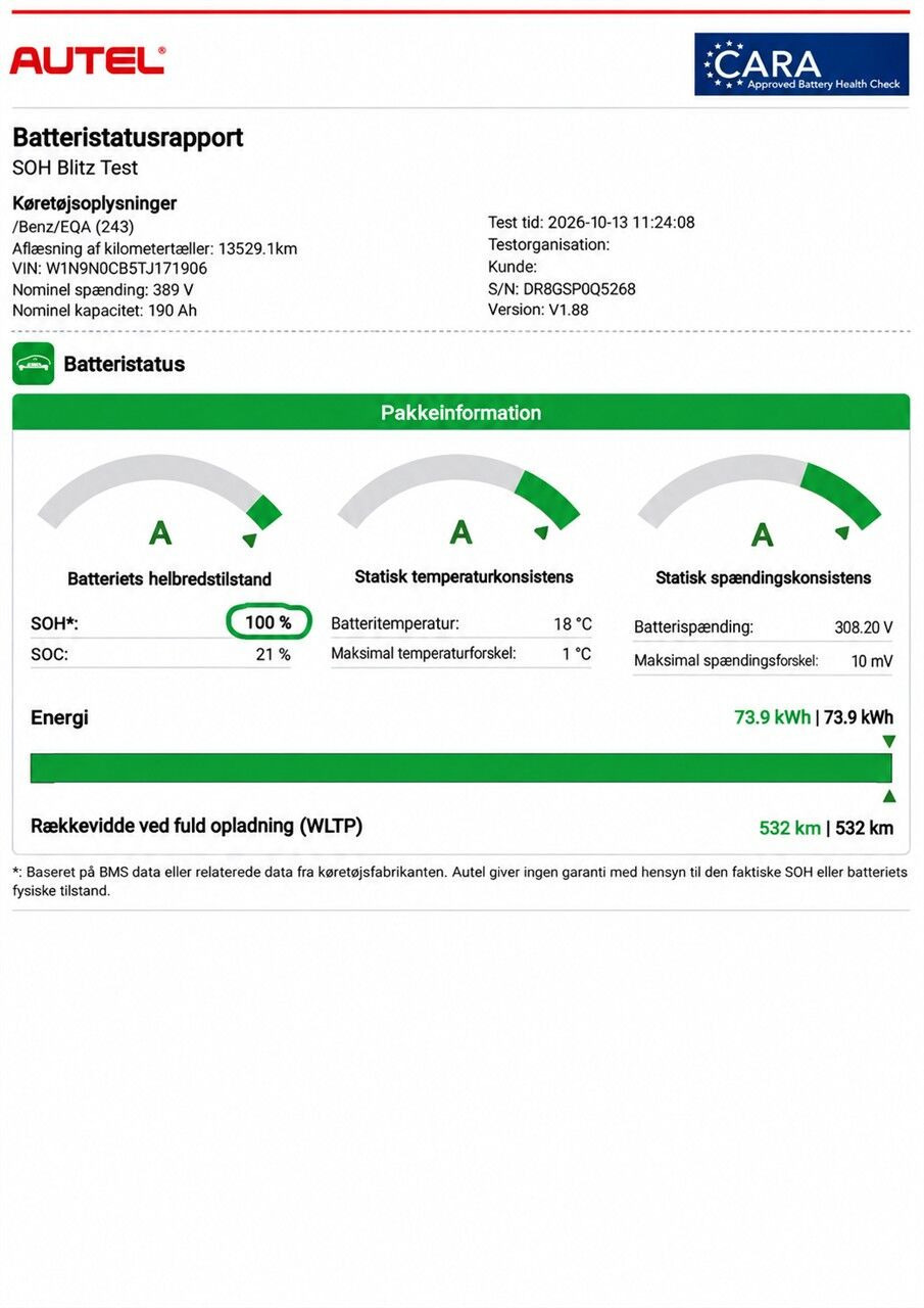 Sølv Mercedes EQA250+ fra 2025