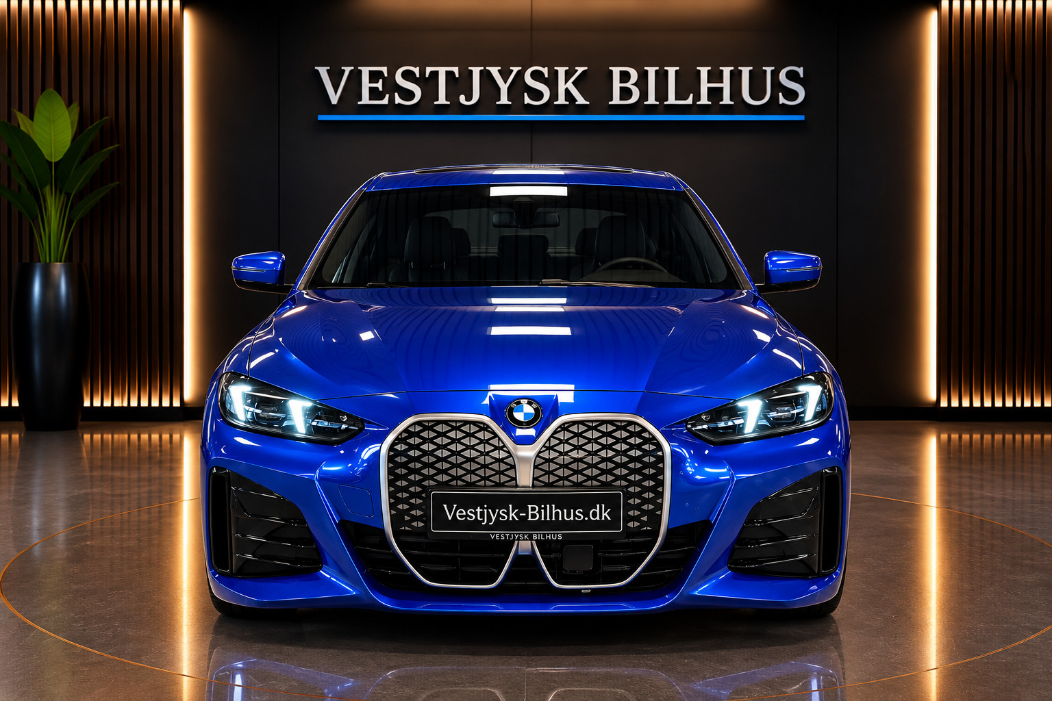 Blå BMW i4 fra 2025