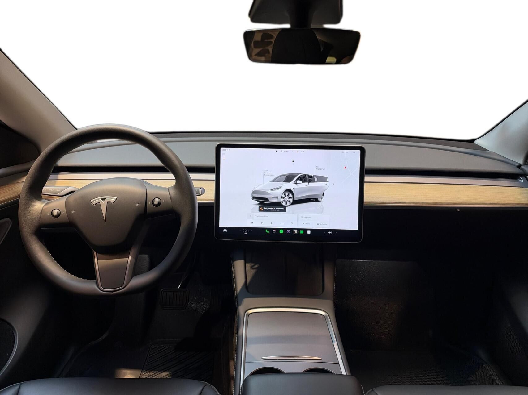 Hvid Tesla Model Y fra 2023
