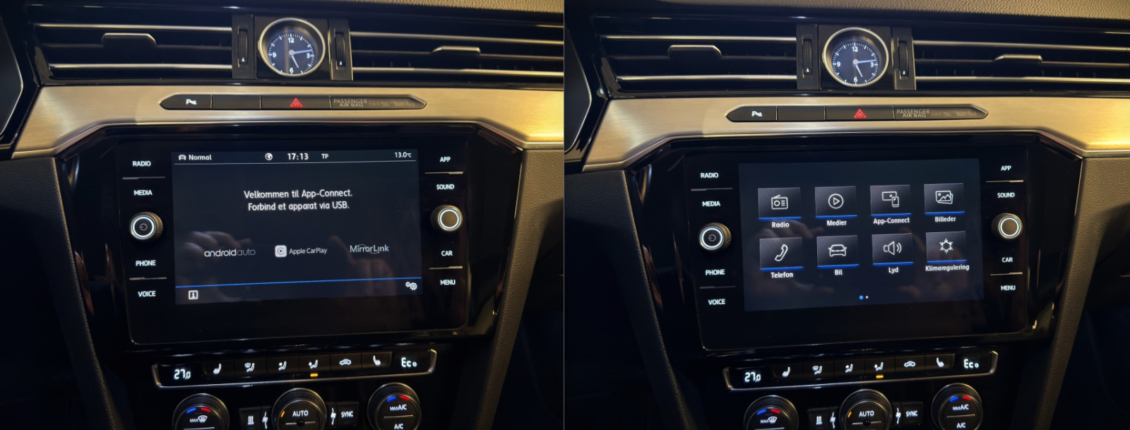 Sølv VW Passat fra 2018