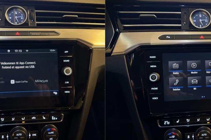 Sølv VW Passat fra 2018