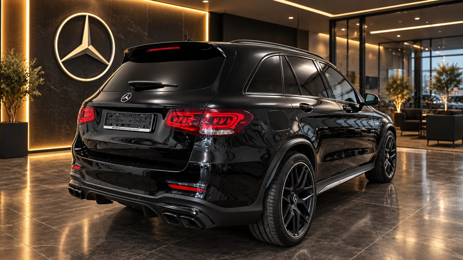 Sort Mercedes GLC63 fra 2022
