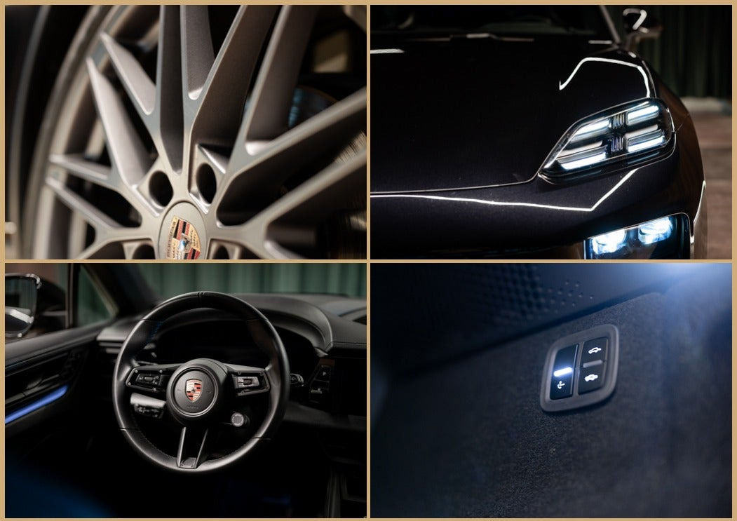 Sort Porsche Macan 4 fra 2025