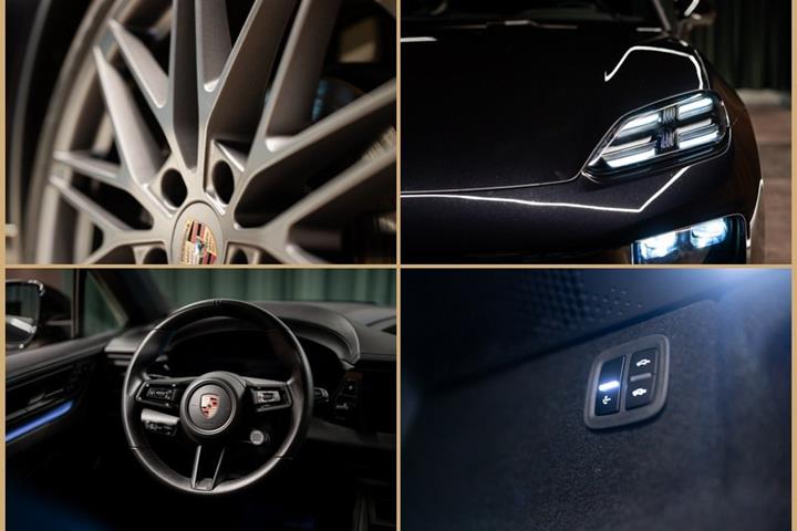 Sort Porsche Macan 4 fra 2025