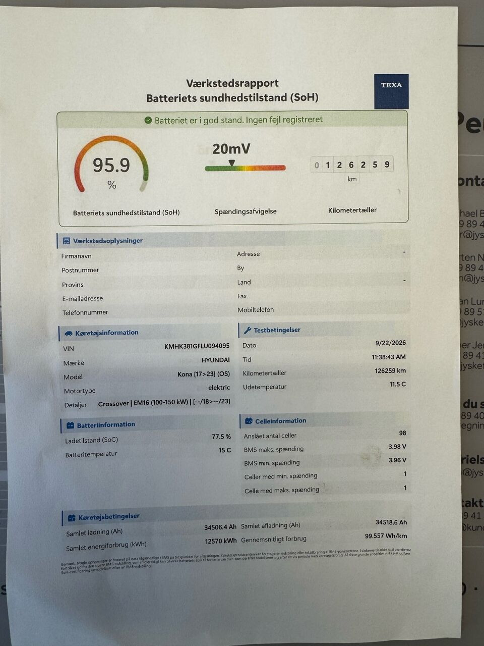 Hvid Hyundai Kona fra 2020