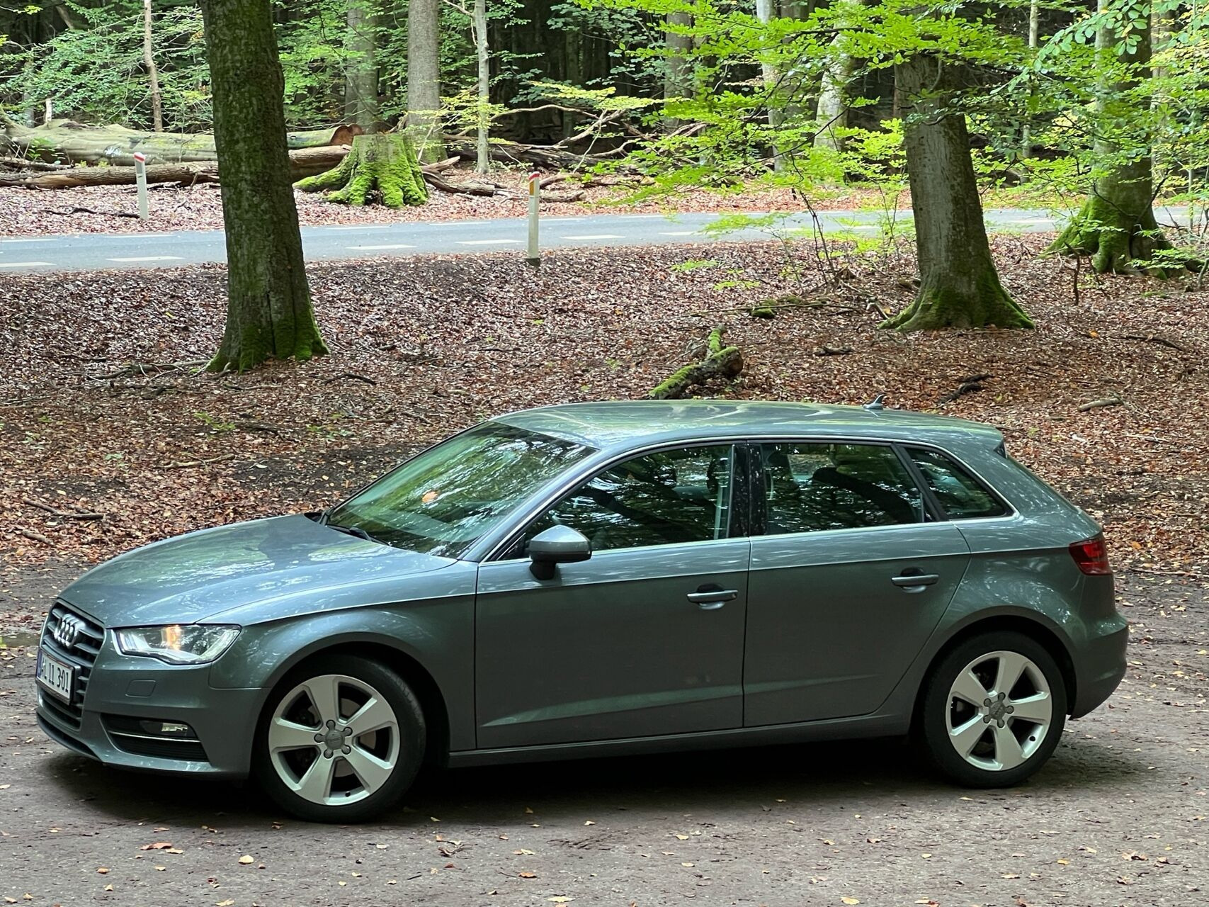 Grå Audi A3 fra 2013