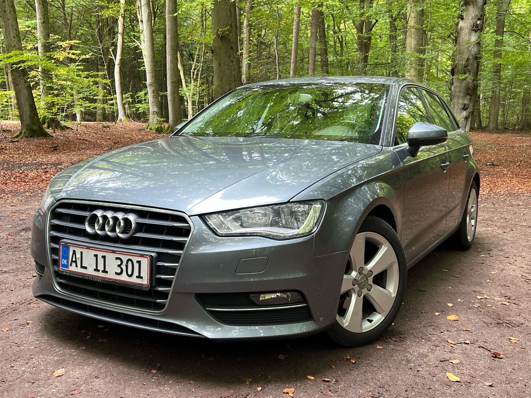 Grå Audi A3 fra 2013