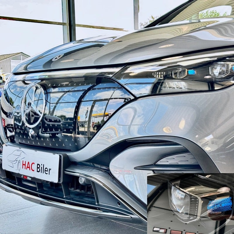 Grå Mercedes EQE350 SUV fra 2024