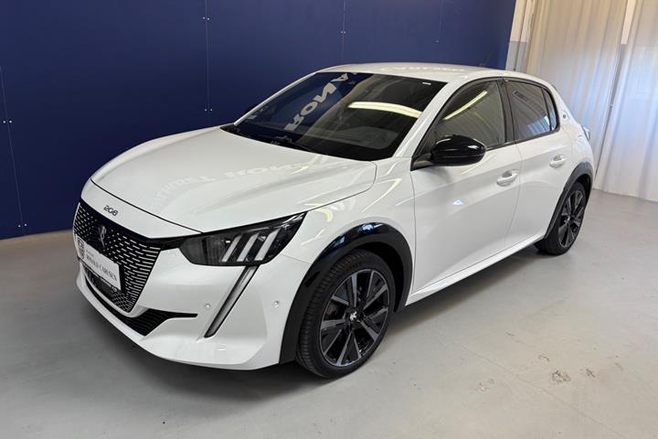 Hvid Peugeot e-208 fra 2023