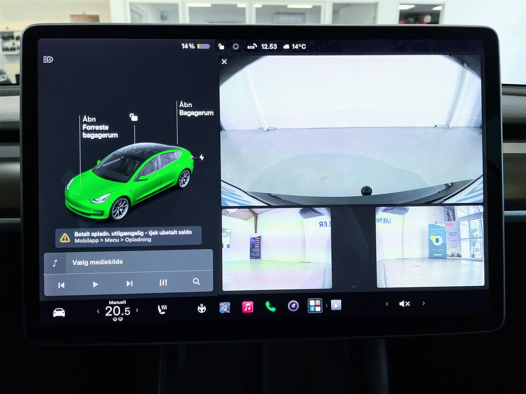 Sort Tesla Model 3 fra 2021