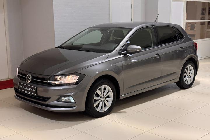 Grå VW Polo fra 2020 set udefra