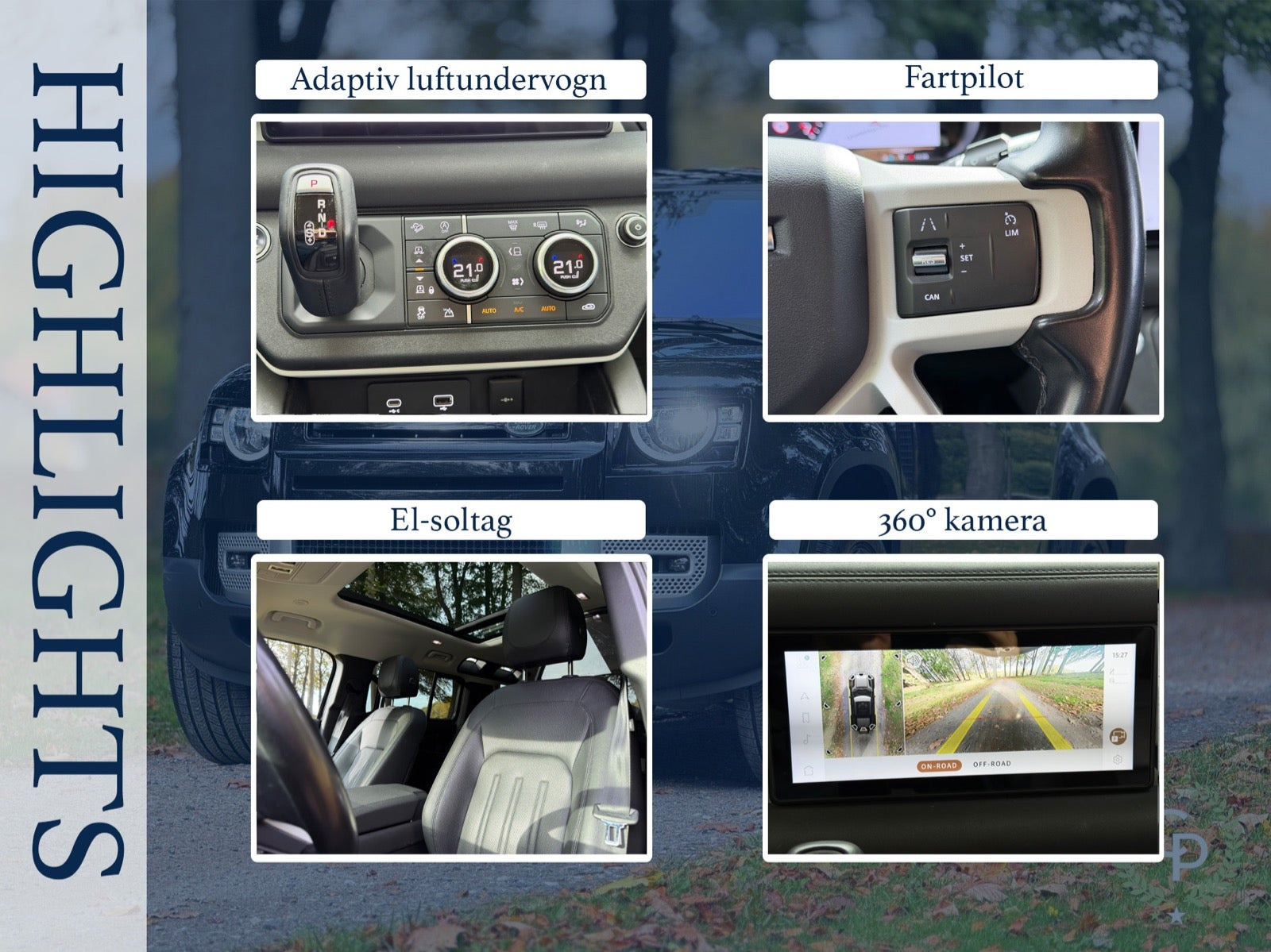 Sort Land Rover Defender 110 fra 2021