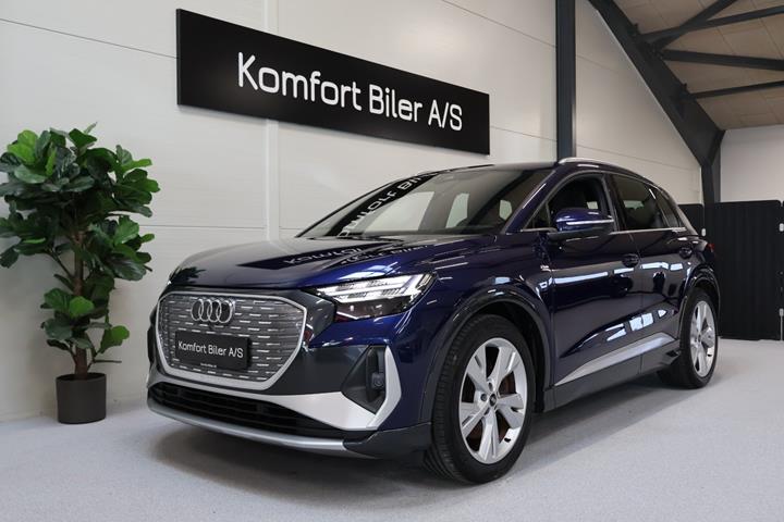 Blå Audi Q4 e-tron fra 2022