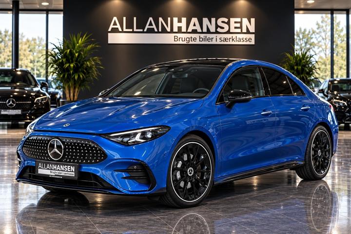 Blå Mercedes CLA350 fra 2026