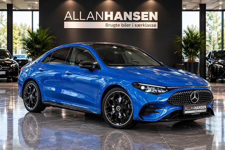 Blå Mercedes CLA350 fra 2026