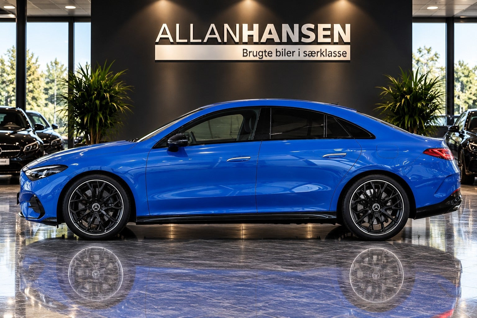 Blå Mercedes CLA350 fra 2026
