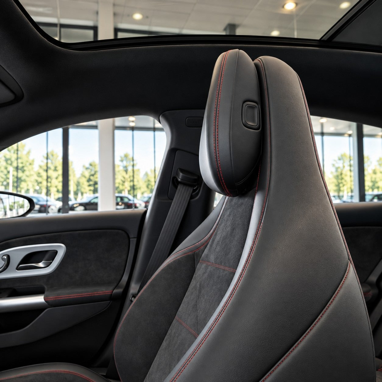 Blå Mercedes CLA350 fra 2026