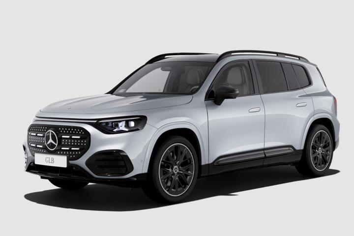 Sølv Mercedes GLB250+ fra 2026