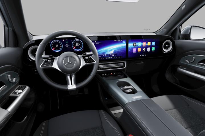 Sølv Mercedes GLB250+ fra 2026