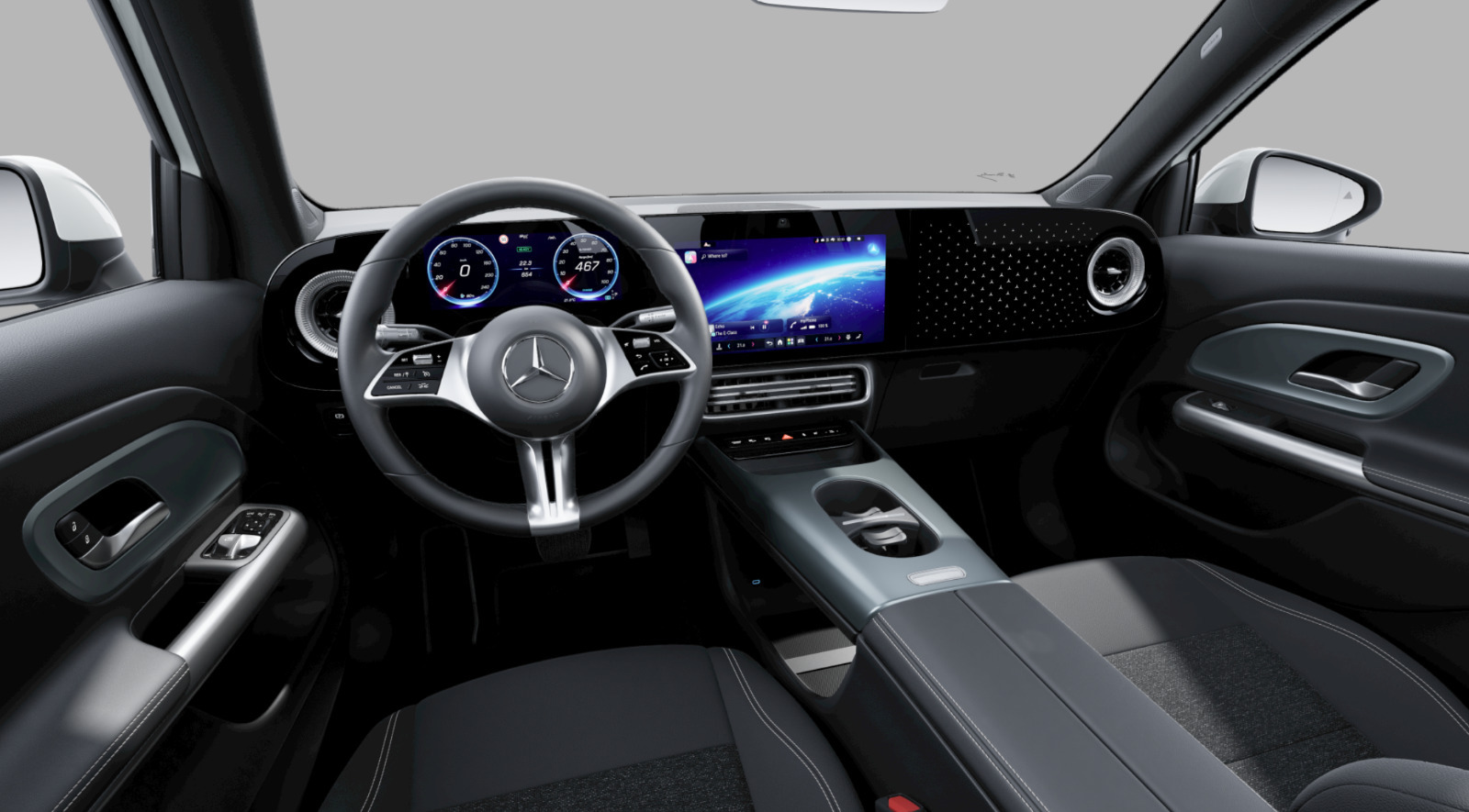 Hvid Mercedes GLB250+ fra 2026