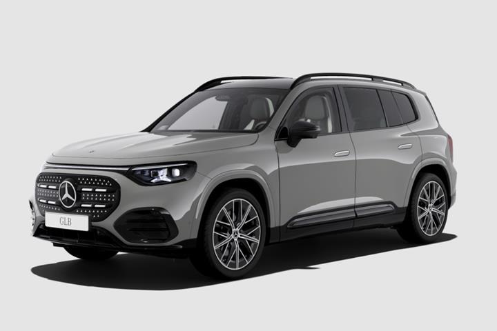 Grå Mercedes GLB250+ fra 2026