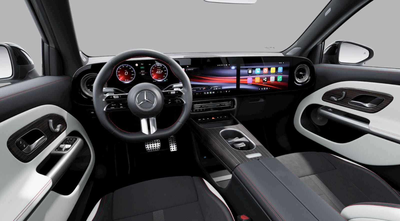 Grå Mercedes GLB250+ fra 2026