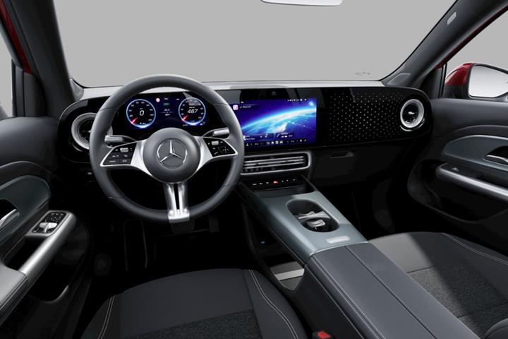 Rød Mercedes GLB250+ fra 2026