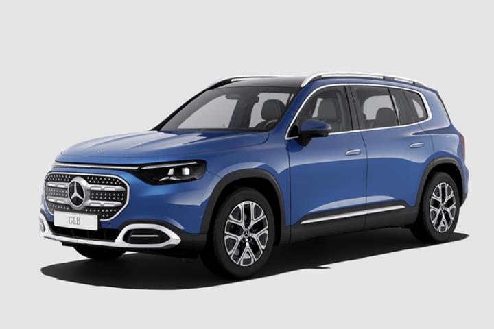 Blå Mercedes GLB250+ fra 2026