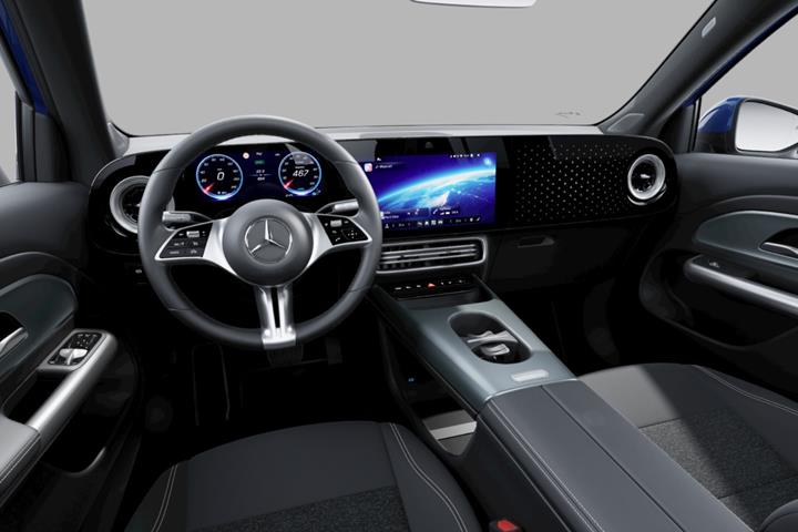 Blå Mercedes GLB250+ fra 2026