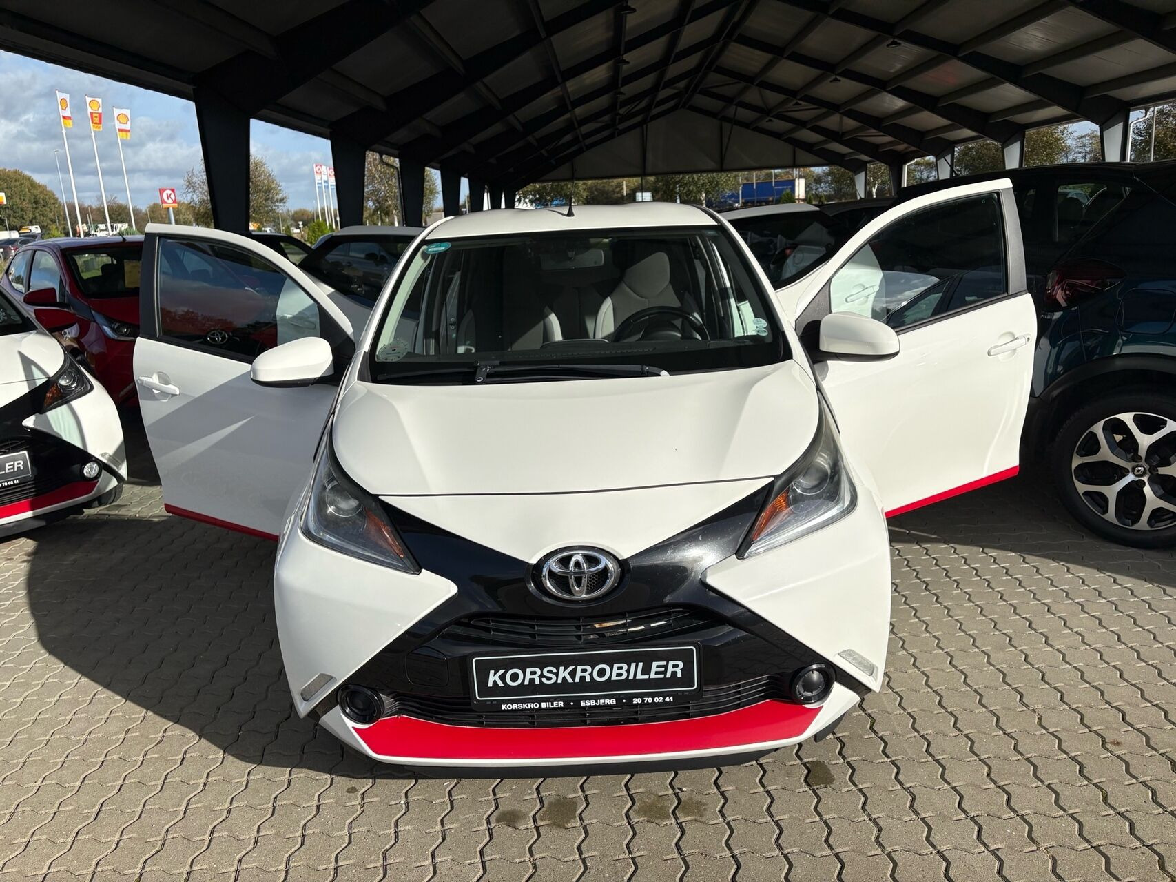 Hvid Toyota Aygo fra 2015