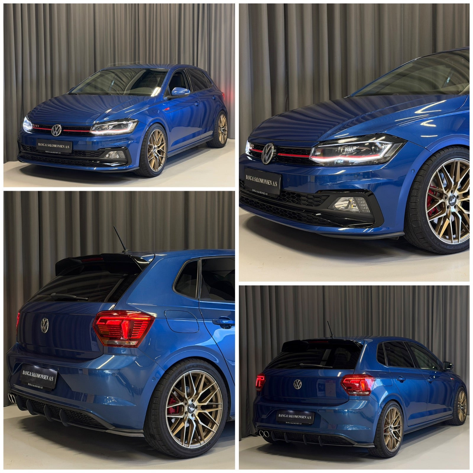 Blå VW Polo fra 2019