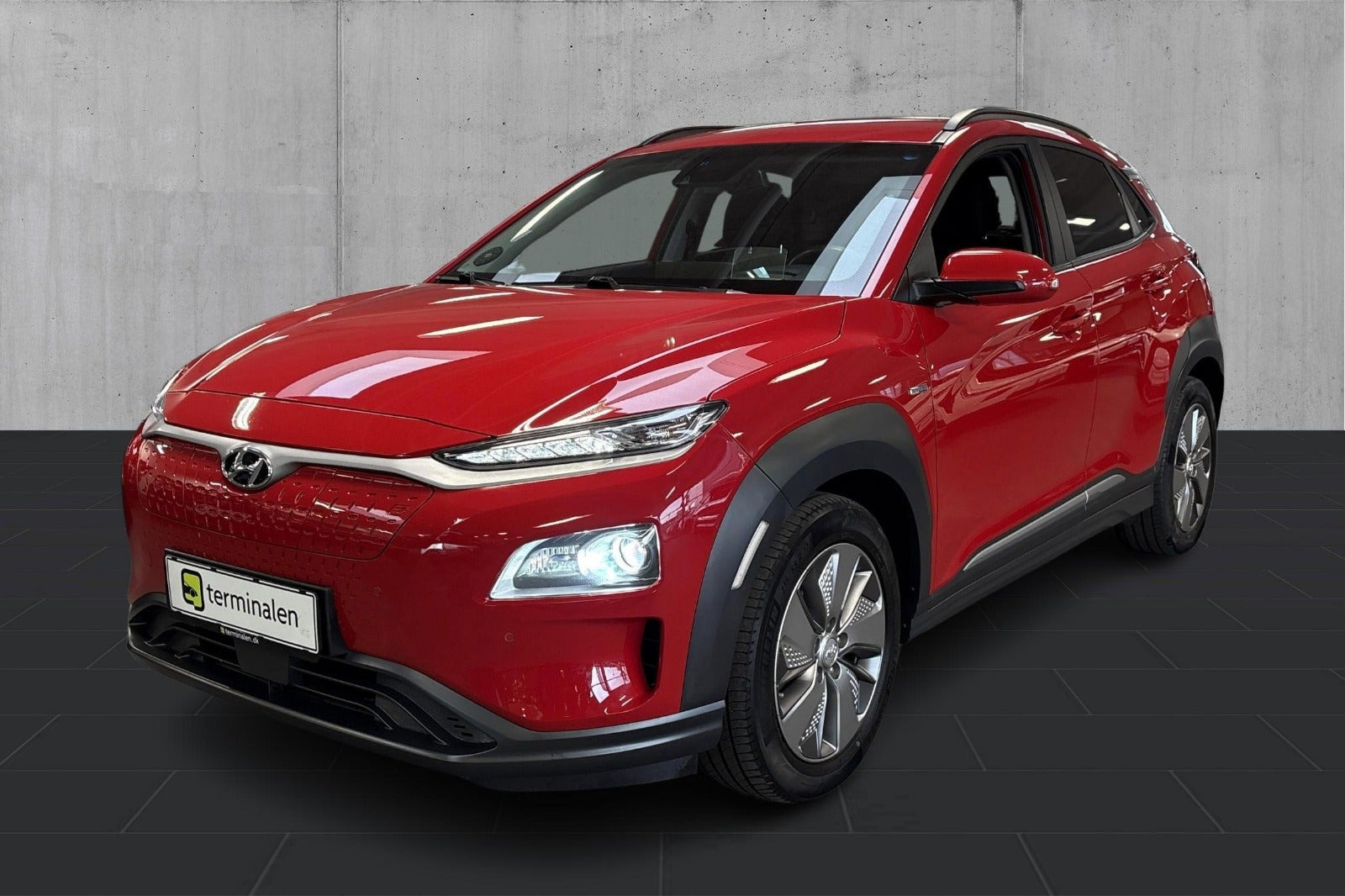 Rød Hyundai Kona fra 2021