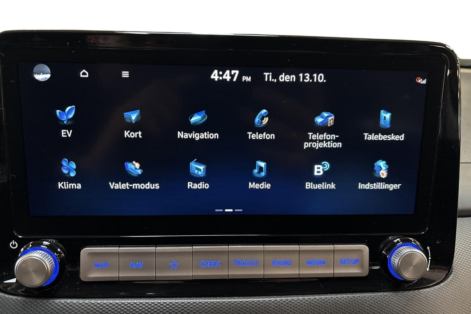 Rød Hyundai Kona fra 2021
