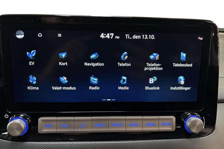 Rød Hyundai Kona fra 2021