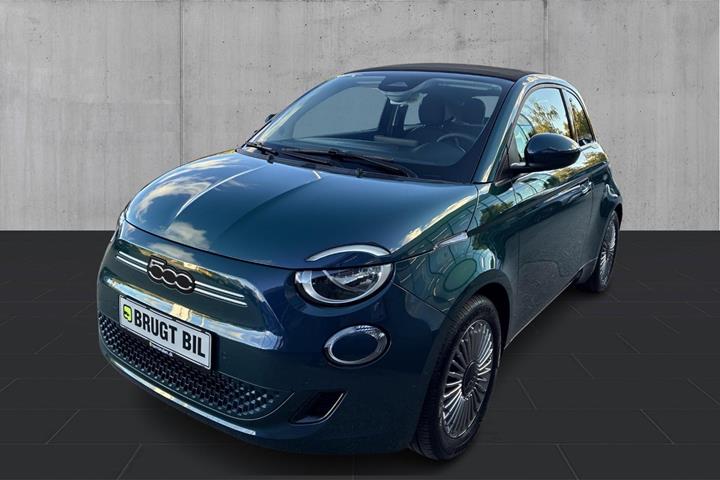 Grøn Fiat 500e fra 2023