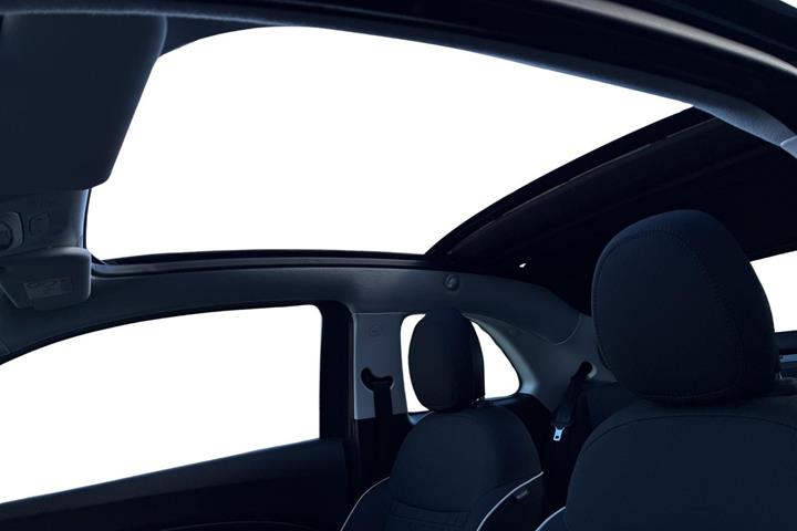 Grøn Fiat 500e fra 2023