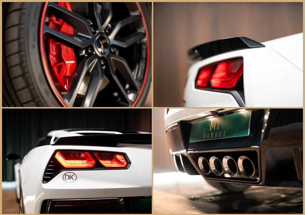 Hvid Chevrolet Corvette fra 2017