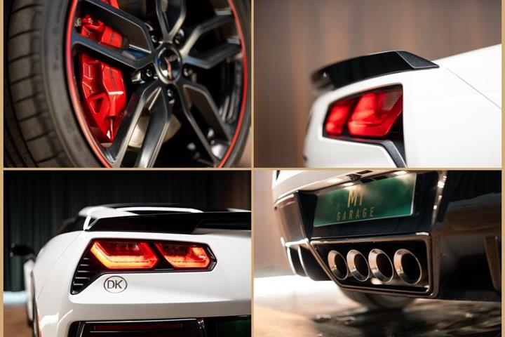 Hvid Chevrolet Corvette fra 2017