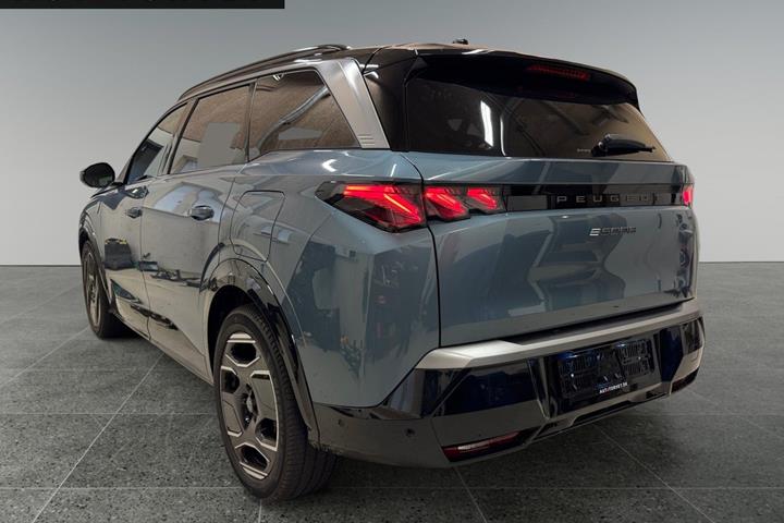 Blå Peugeot e-5008 fra 2025