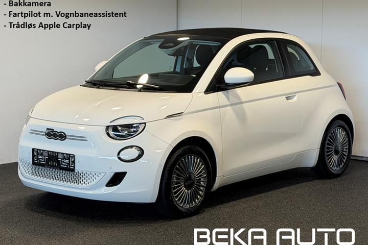 Hvid Fiat 500e fra 2024