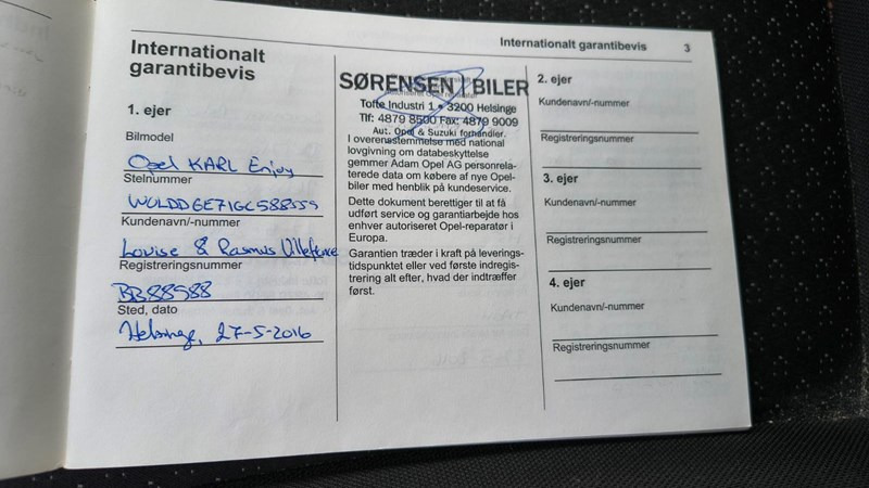 undefined Opel Karl fra 2016