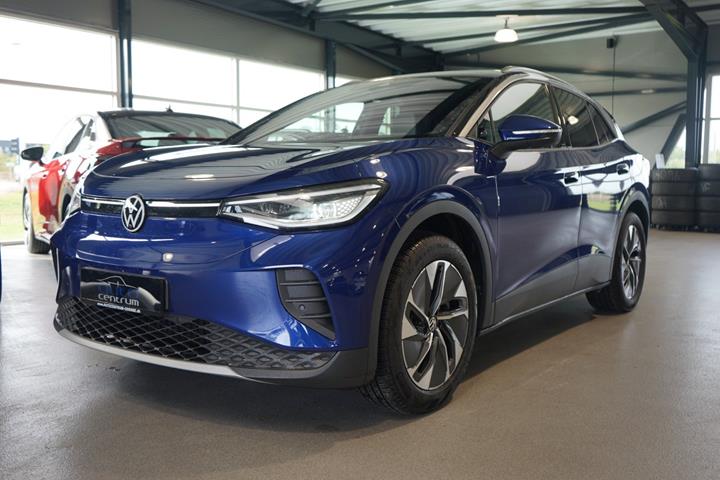Blå VW ID.4 fra 2026 set udefra