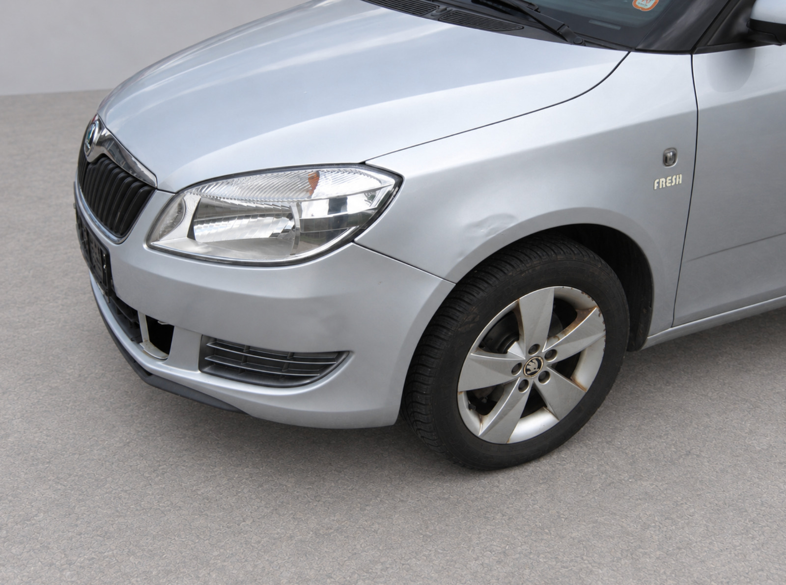 Sølv Skoda Fabia fra 2014