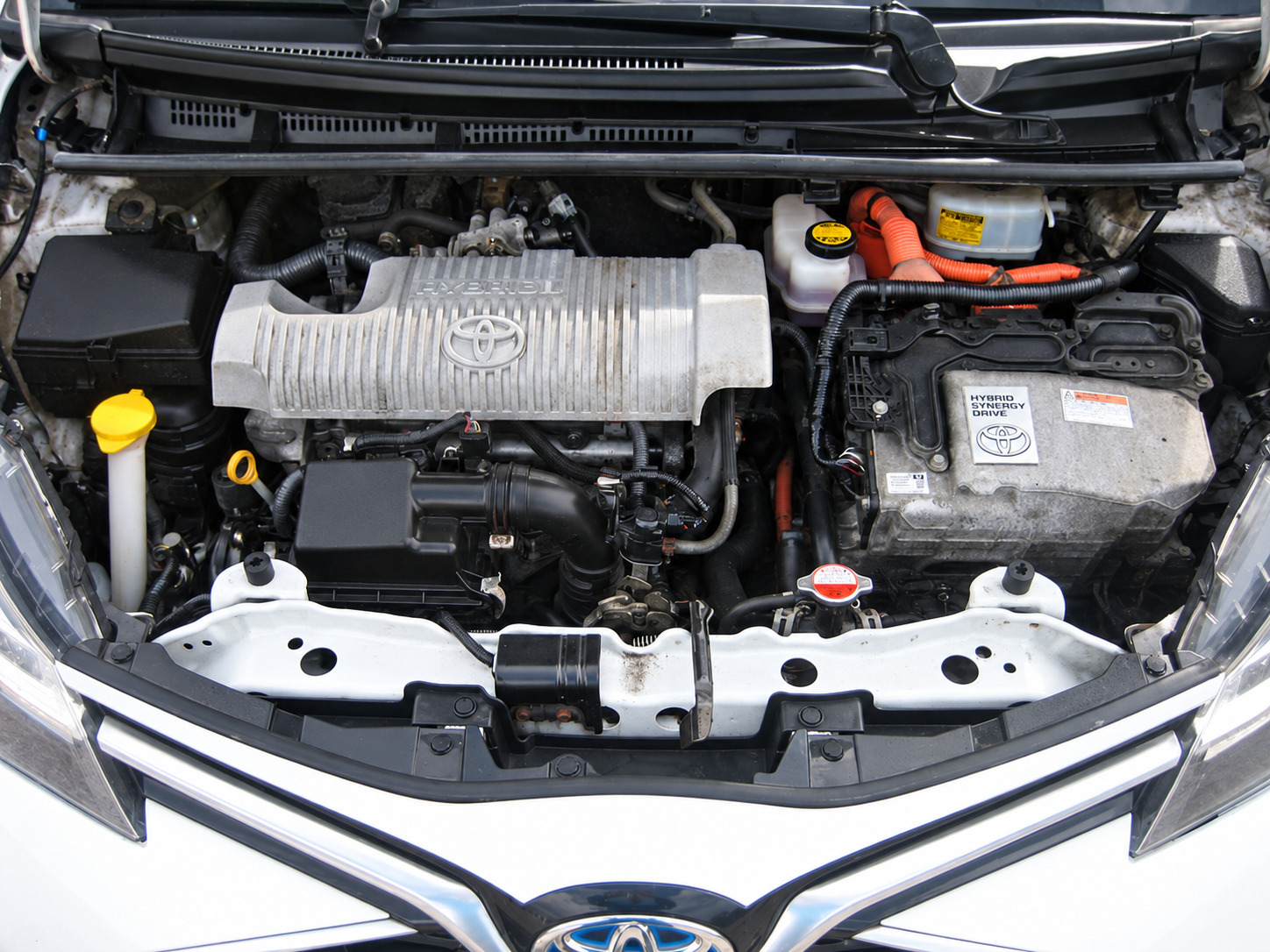 Hvid Toyota Yaris fra 2015