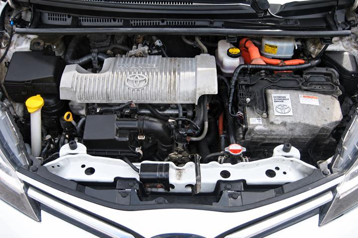 Hvid Toyota Yaris fra 2015